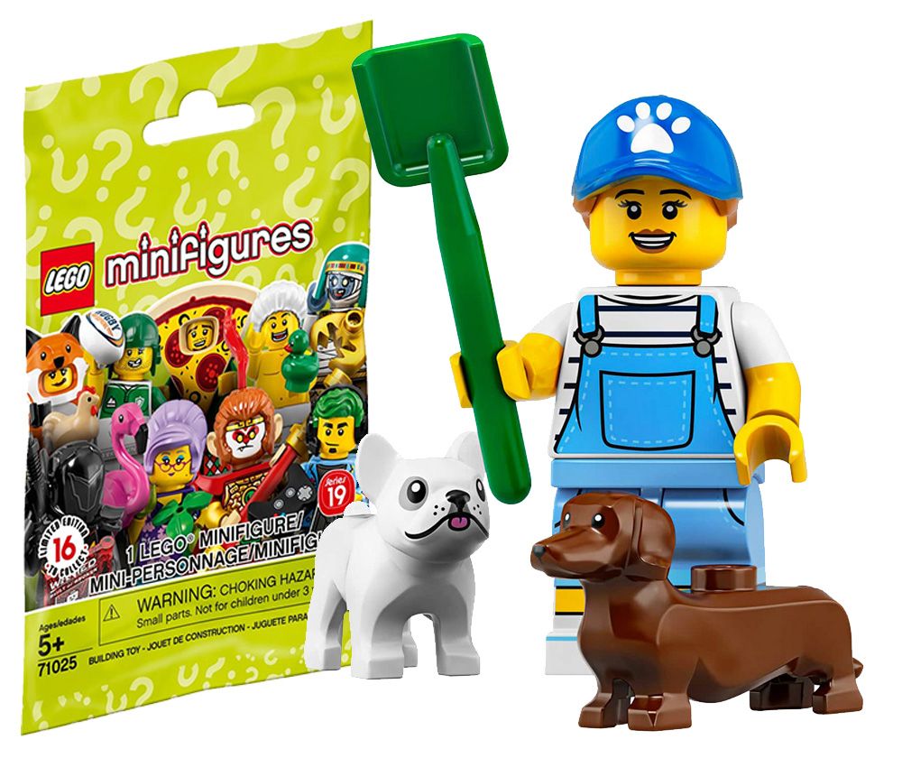 LEGO Minifigures 71025-09 pas cher, Série 19 - La promeneuse de chien