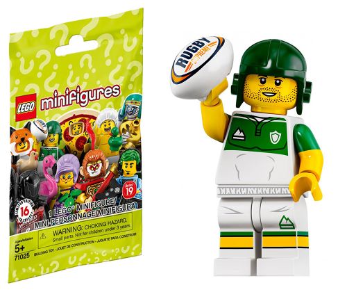 LEGO Minifigures 71025-13 Série 19 - Le joueur de rugby