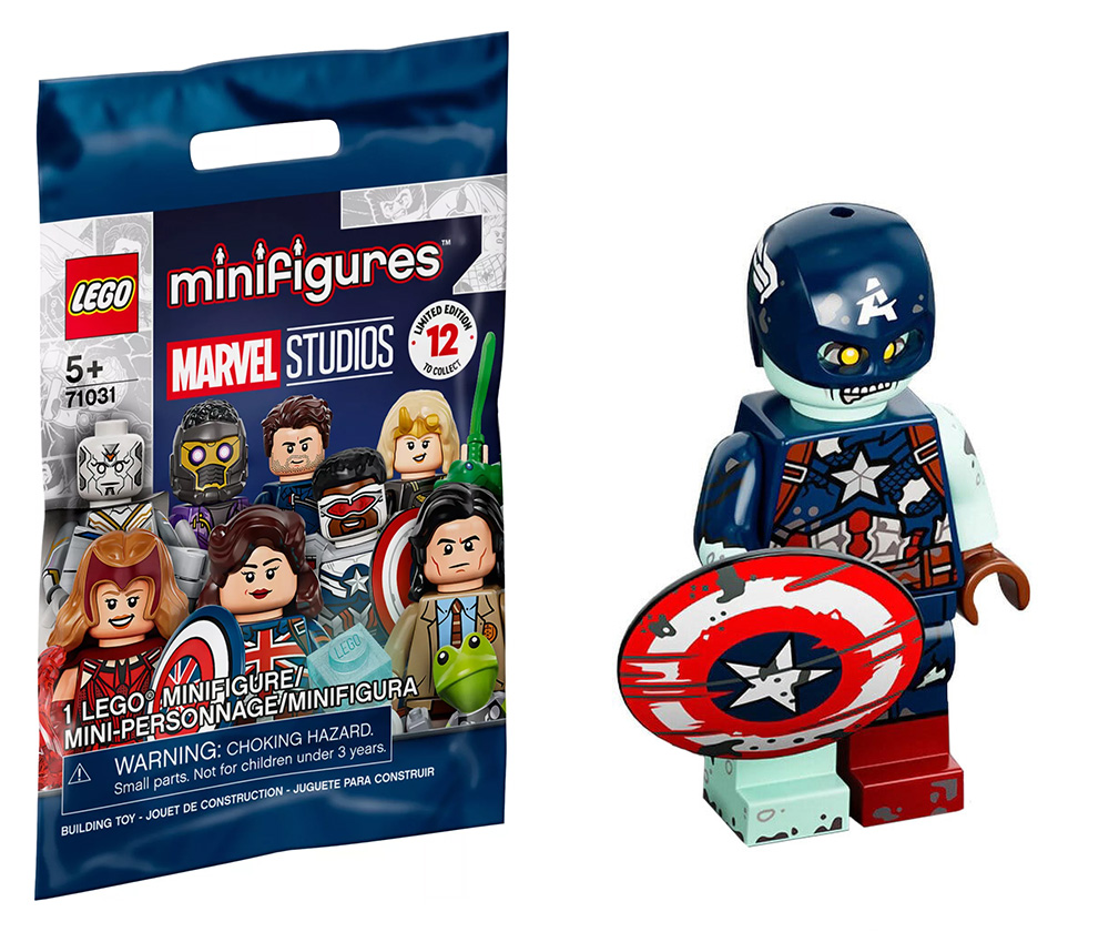 LEGO Minifigures 71031-09 pas cher, Marvel Studios - Captain America zombie
