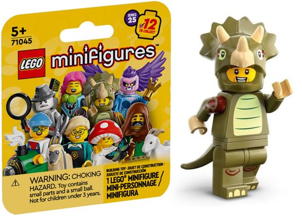 LEGO Minifigures 71045-08 Série 25 - Le Fan Déguisé en Tricératops