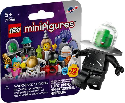 LEGO Minifigures 71046-07 Série 26 - Le fan déguisé en soucoupe volante
