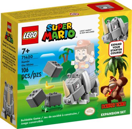 LEGO Super Mario 71420 Ensemble d'extension Rambi le rhinocéros