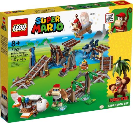 LEGO Super Mario 71425 Ensemble d'extension Course de chariot de mine de Diddy Kong