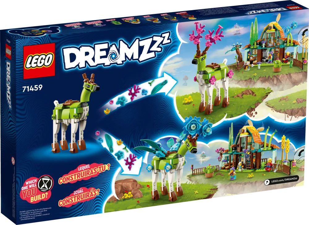 LEGO 71459 DREAMZzz L'Écurie des Créatures des Rêves, Jouet de Ferme à Noël  avec Figurine de Cerf 2-en-1, Inclut 4 Minifigurines de la Série TV, Cadeau  d'animaux pour Enfants, Filles, Garçons 