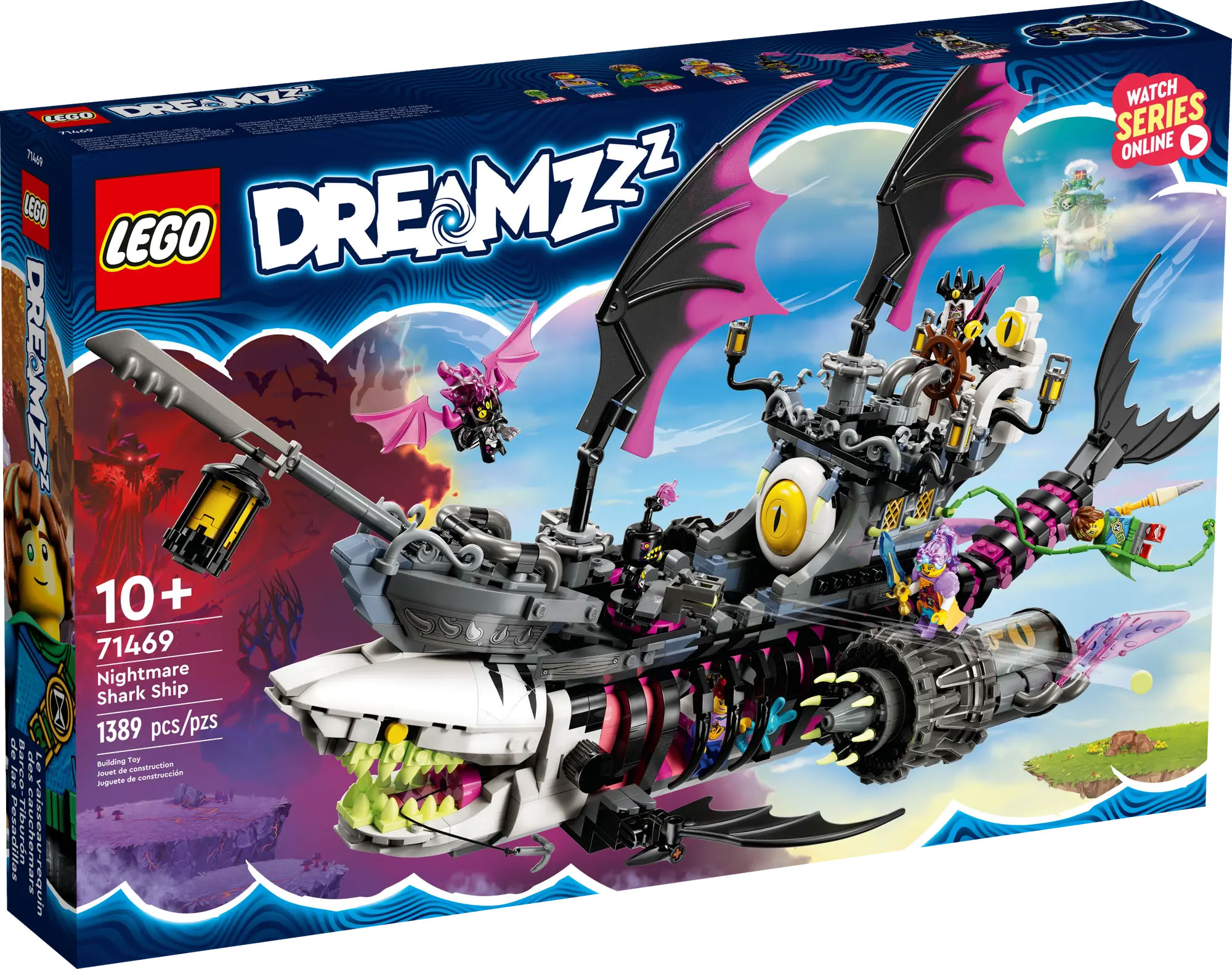 LEGO Dreamzzz 71469 pas cher, Le vaisseau requin des cauchemars