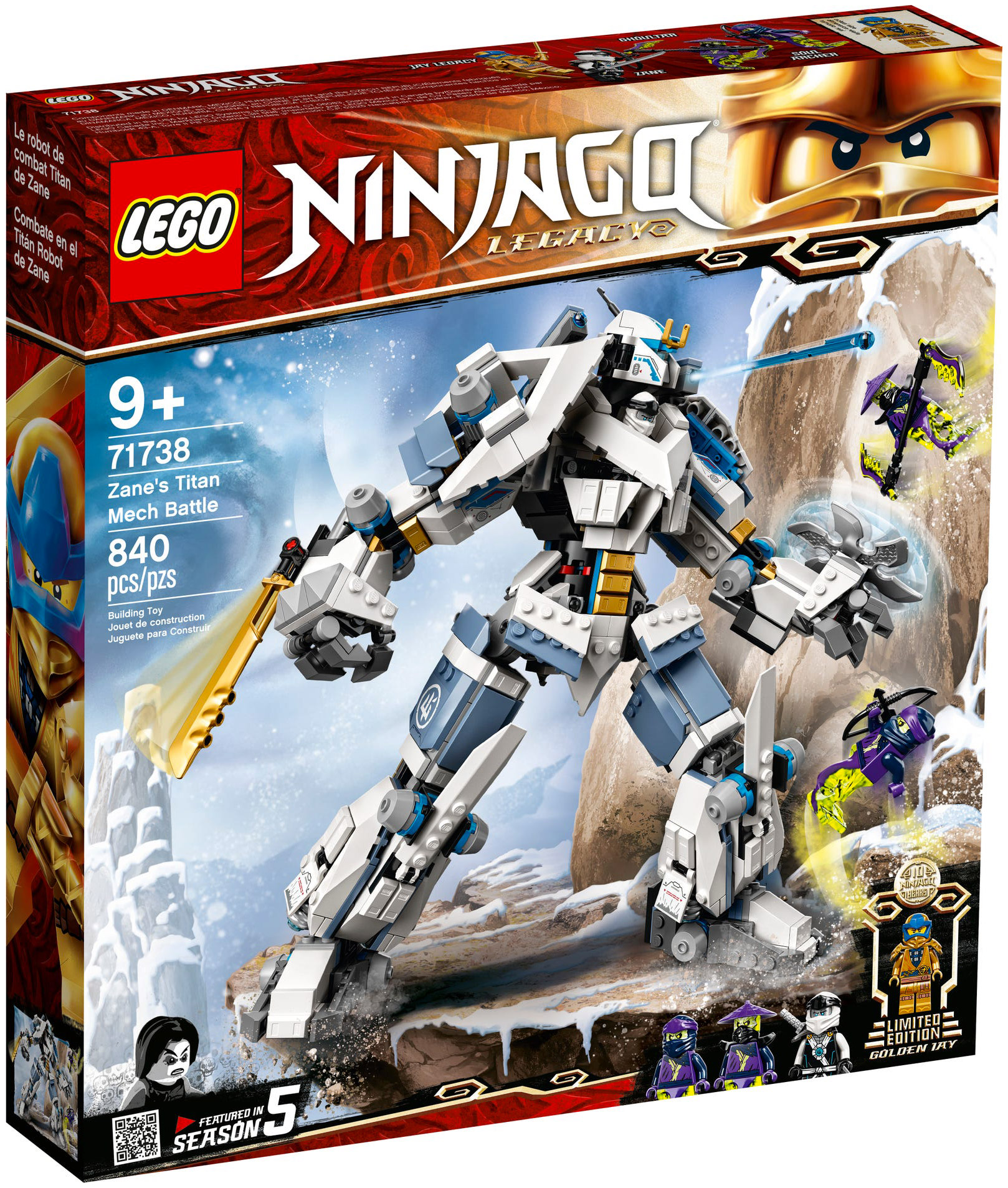 LEGO Ninjago 71738 pas cher, Le robot de combat Titan de Zane