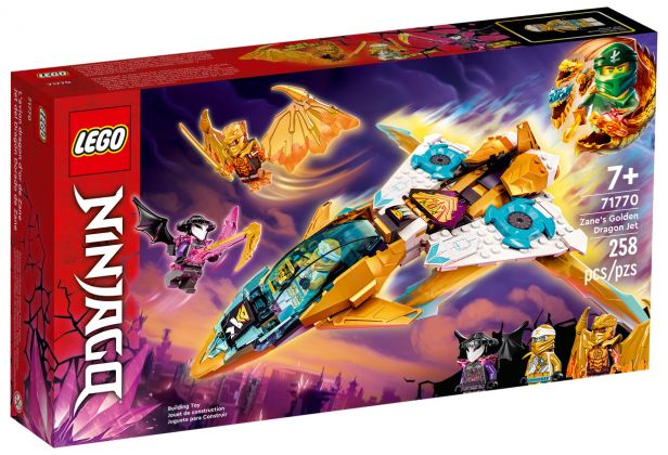 LEGO Ninjago 71770 Le jet dragon d’or de Zane