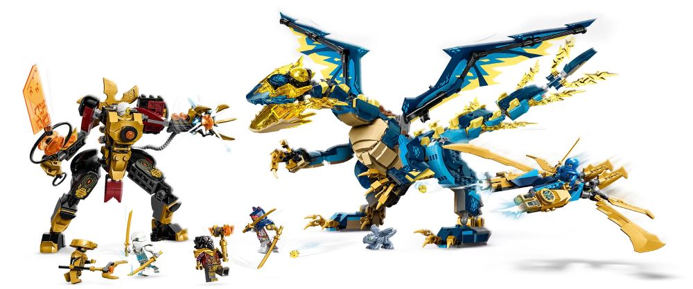 LEGO NINJAGO Le Dragon Élémentaire contre le Robot de l'Impératrice 71796  LEGO : la boîte à Prix Carrefour