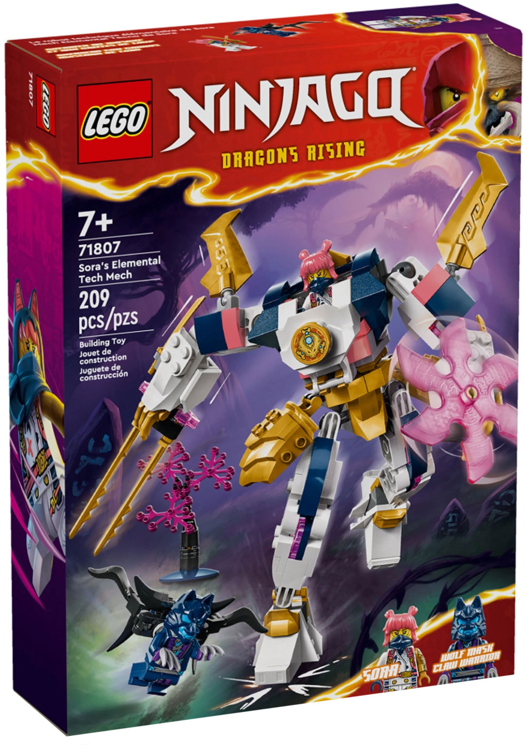 LEGO Ninjago 71807 pas cher, Le robot élémentaire de la technologie de Sora