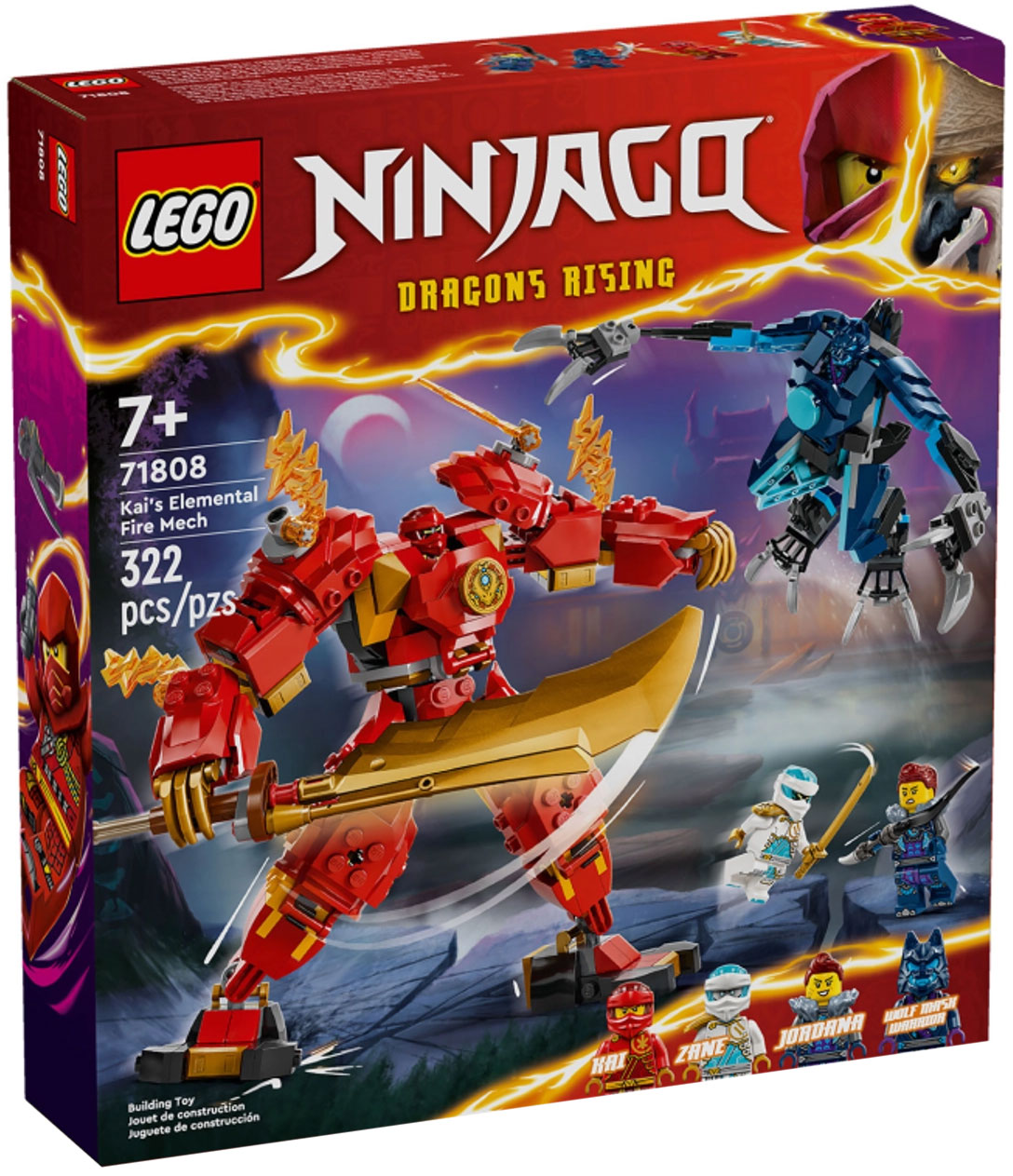 LEGO Ninjago 71808 pas cher, Le robot élémentaire du feu de Kai