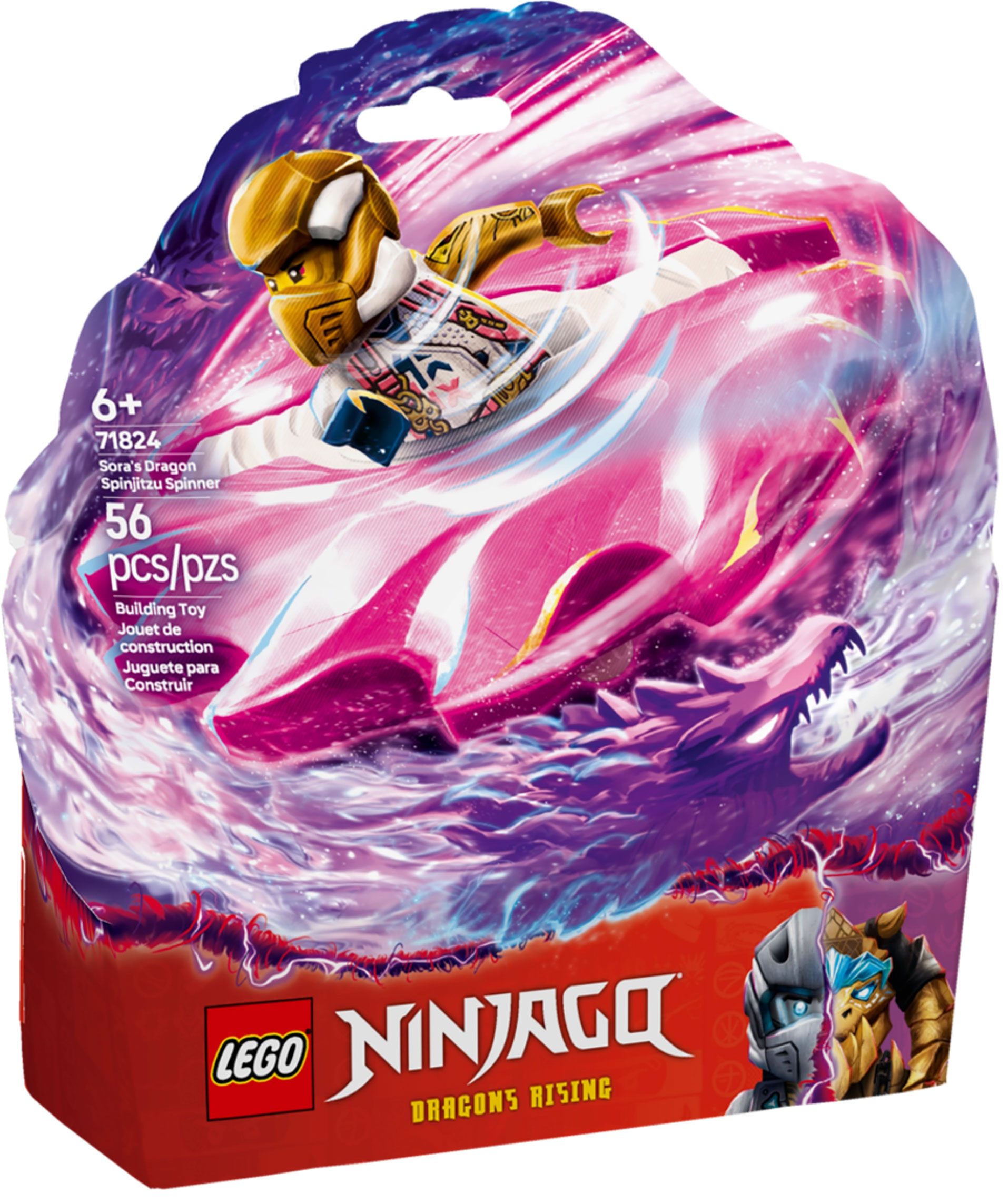 LEGO Ninjago 71824 pas cher, La toupie Spinjitzu du dragon de Sora