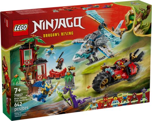 LEGO Ninjago 71857 La cabane et les véhicules des Ninjas