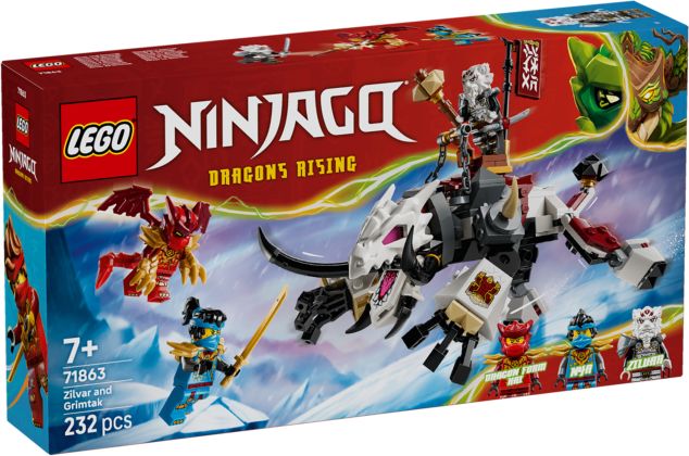 LEGO Ninjago 71863 Zilvar et Grimtak la bête draconique