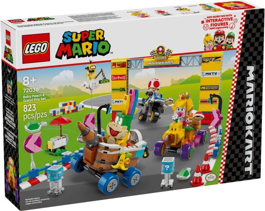 LEGO Super Mario 72036 Mario Kart – Bébé Peach et ensemble de grand prix