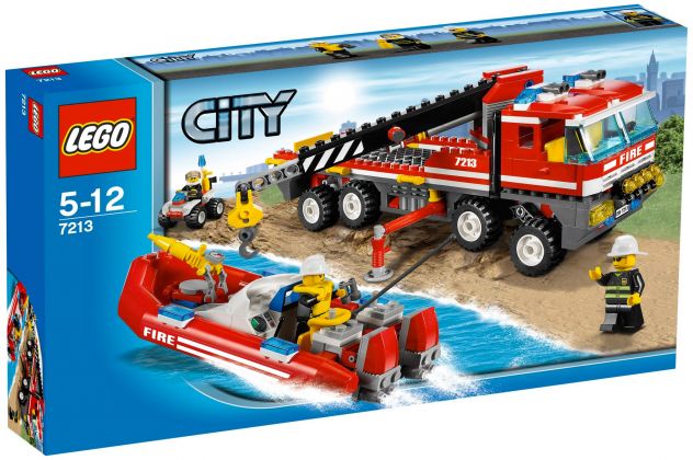 LEGO City 7213 Le camion tout-terrain et le bateau des pompiers