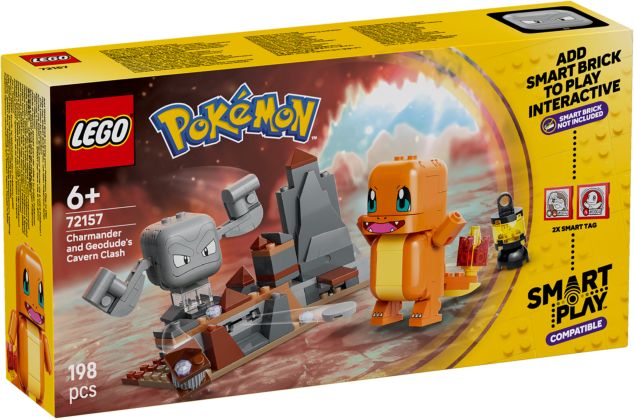 LEGO Pokémon 72157 SMART Play : Salamèche et Racaillou, le combat dans la grotte