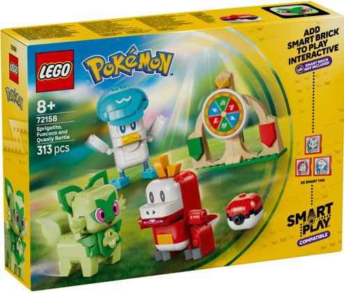 LEGO Pokémon 72158 SMART Play : Combat entre Poussacha, Chochodile et Coiffeton