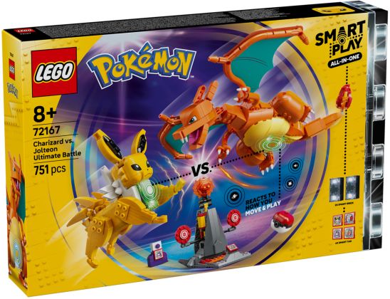 LEGO Pokémon 72167 SMART Play : Le combat ultime entre Dracaufeu et Voltali