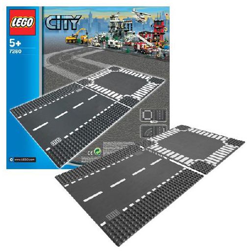 LEGO City 7280 pas cher, Plaques de route - Ligne droite et carrefour