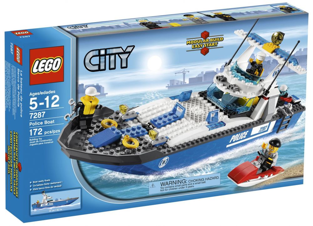 LEGO City 7287 pas cher, Le bateau de police