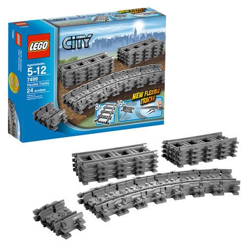 LEGO City 7499 pas cher, Rails flexibles et droits