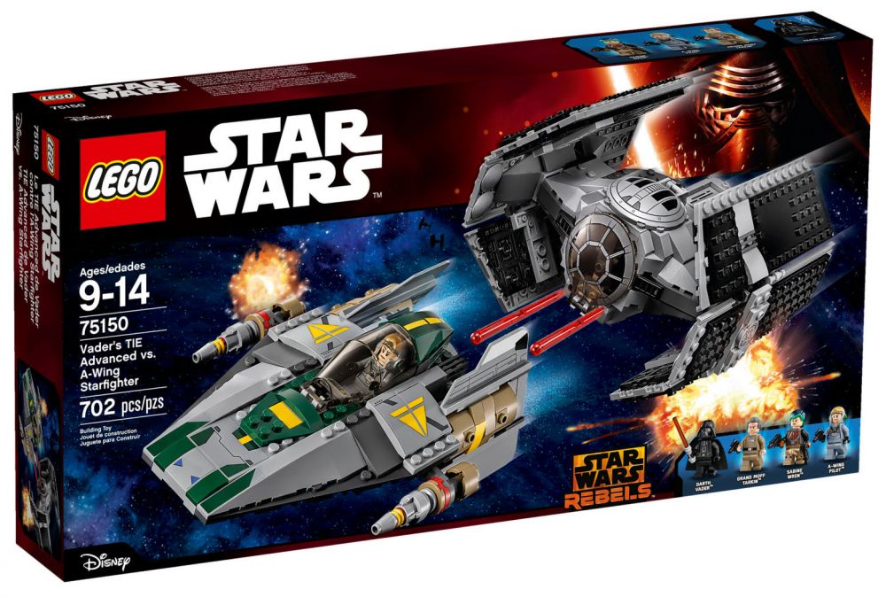 LEGO Star Wars 75150 pas cher, Le TIE Advanced de Dark Vador contre  l'A-wing Fighter