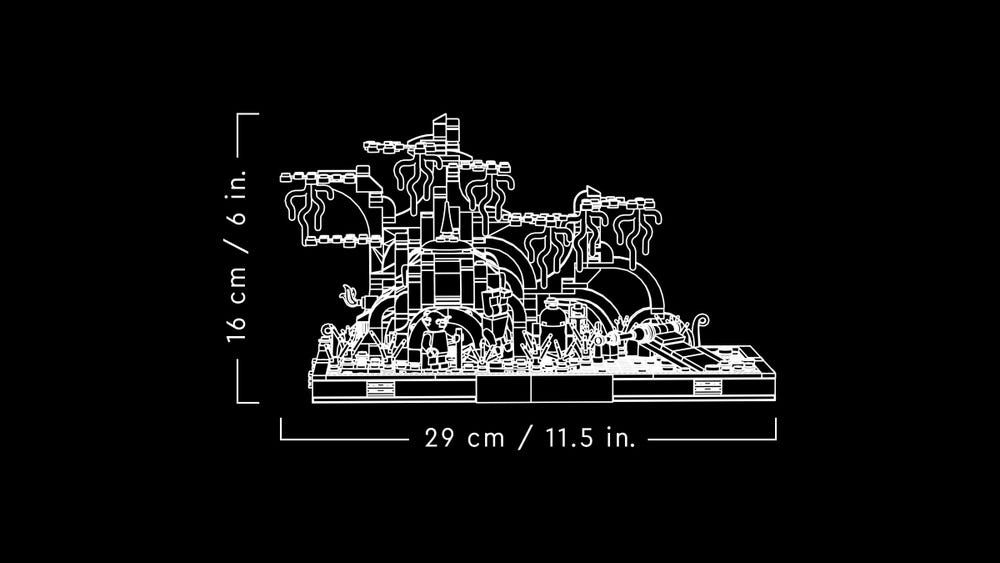 LEGO Star Wars Diorama de l'entraînement Jedi sur Dagobah 75330 ; Ensemble  de construction (1000 pièces)