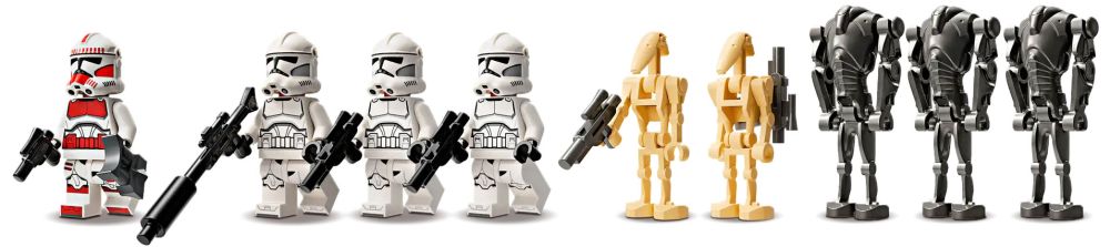 LEGO Star Wars 75372 pas cher, Pack de combat des Clone Troopers et Droïdes  de combat
