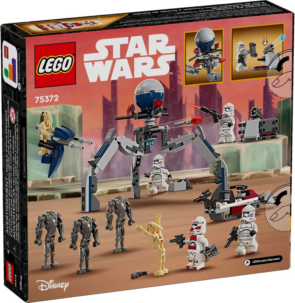 LEGO Star Wars 75372 Pack Combat des Clone Troopers et Droïdes de Combat