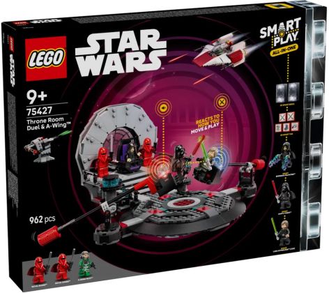 LEGO Star Wars 75427 SMART Play : duel dans la salle du trône et chasseur A-Wing