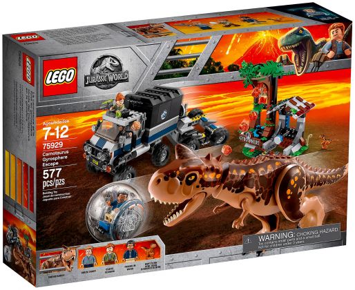 LEGO Jurassic World 75929 Le Carnotaurus et la fuite en Gyrosphère