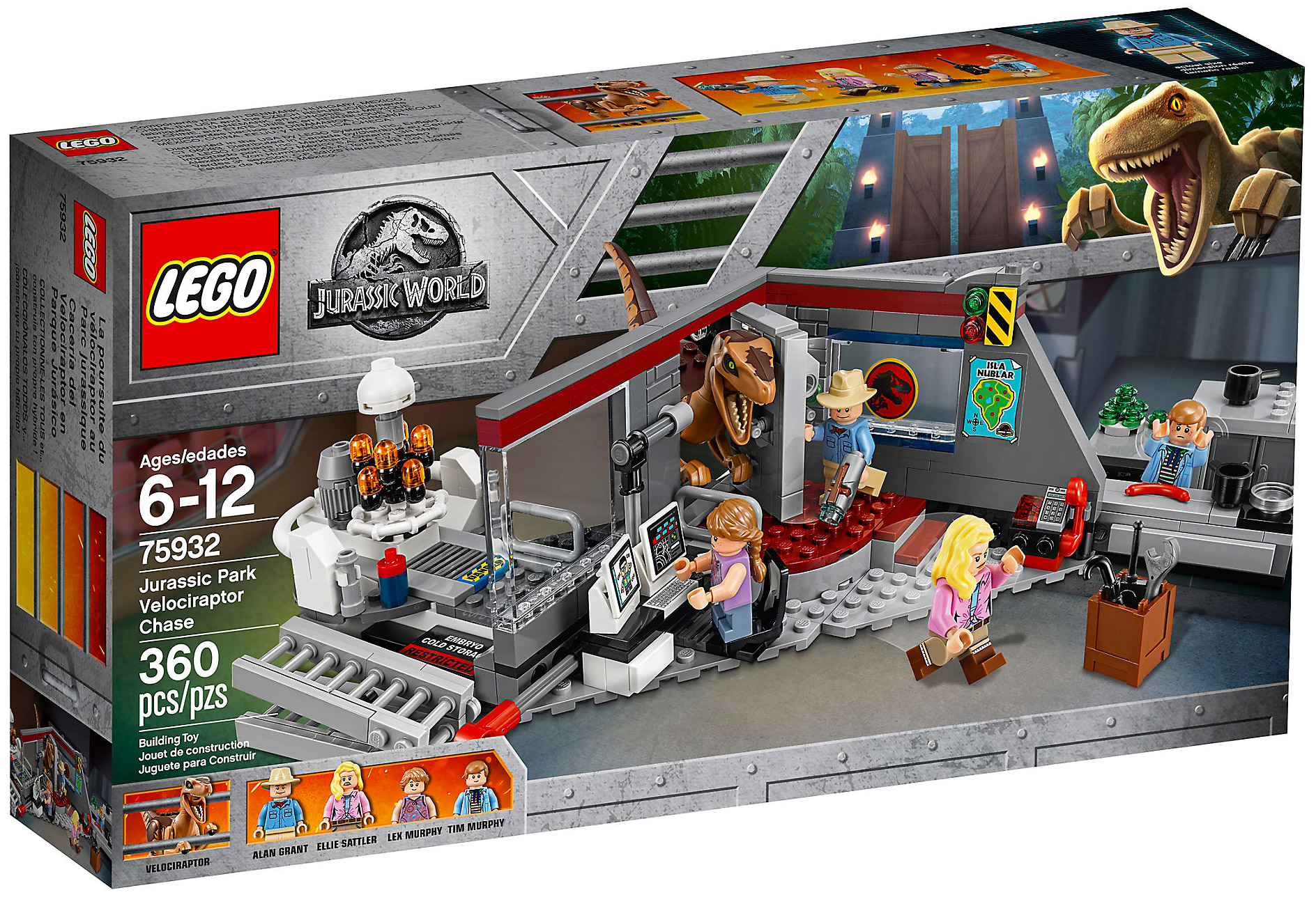 Lego Jurassic World 75932 Pas Cher La Poursuite Du Vélociraptor 