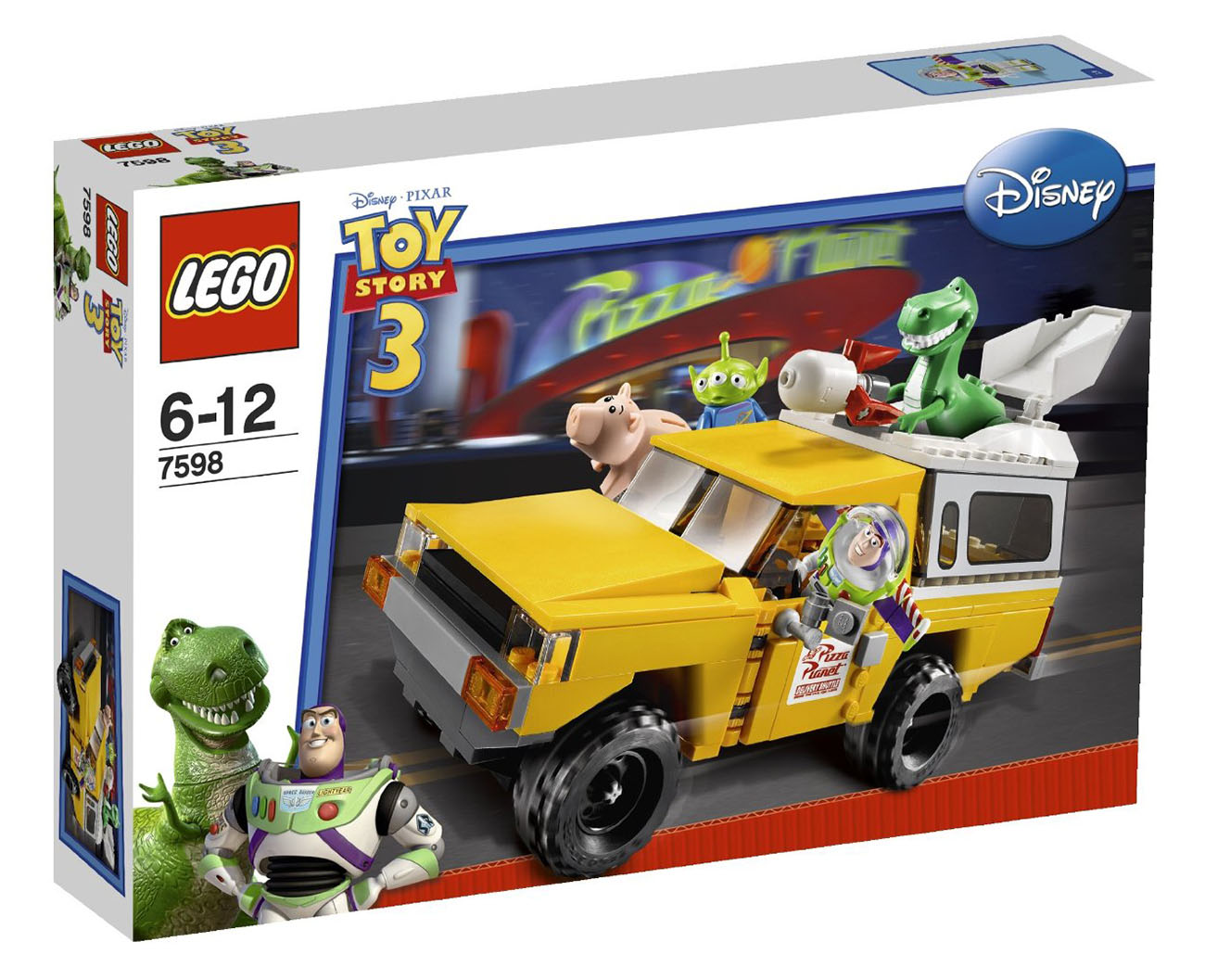 LEGO Toy Story 7598 pas cher, La course en camionnette Pizza Planet