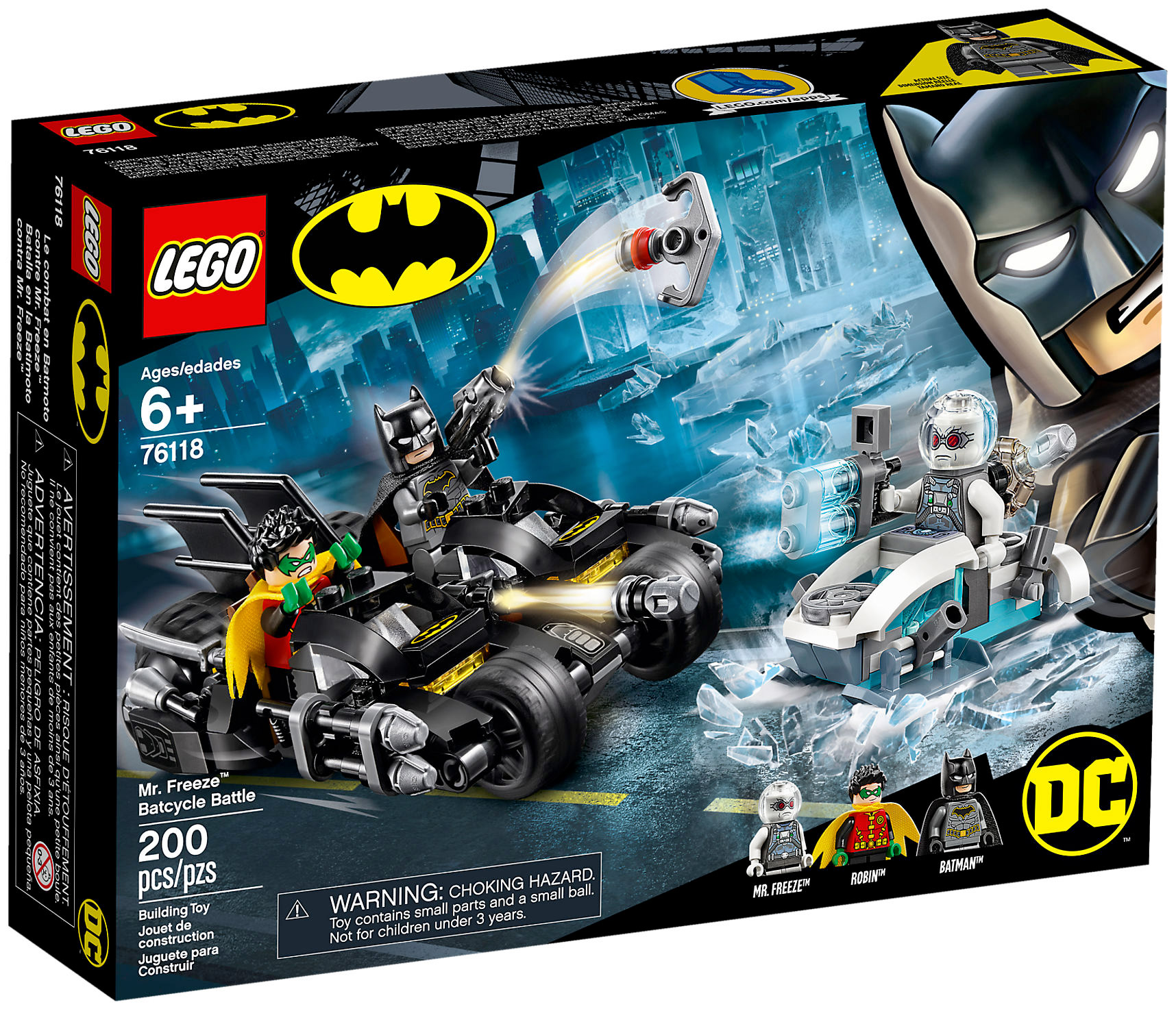 Super Heroes Mr. Freeze Batcycle Battle 76118 main image 1