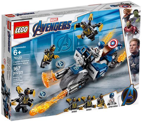 LEGO Marvel 76123 Captain America et l'attaque des Outriders