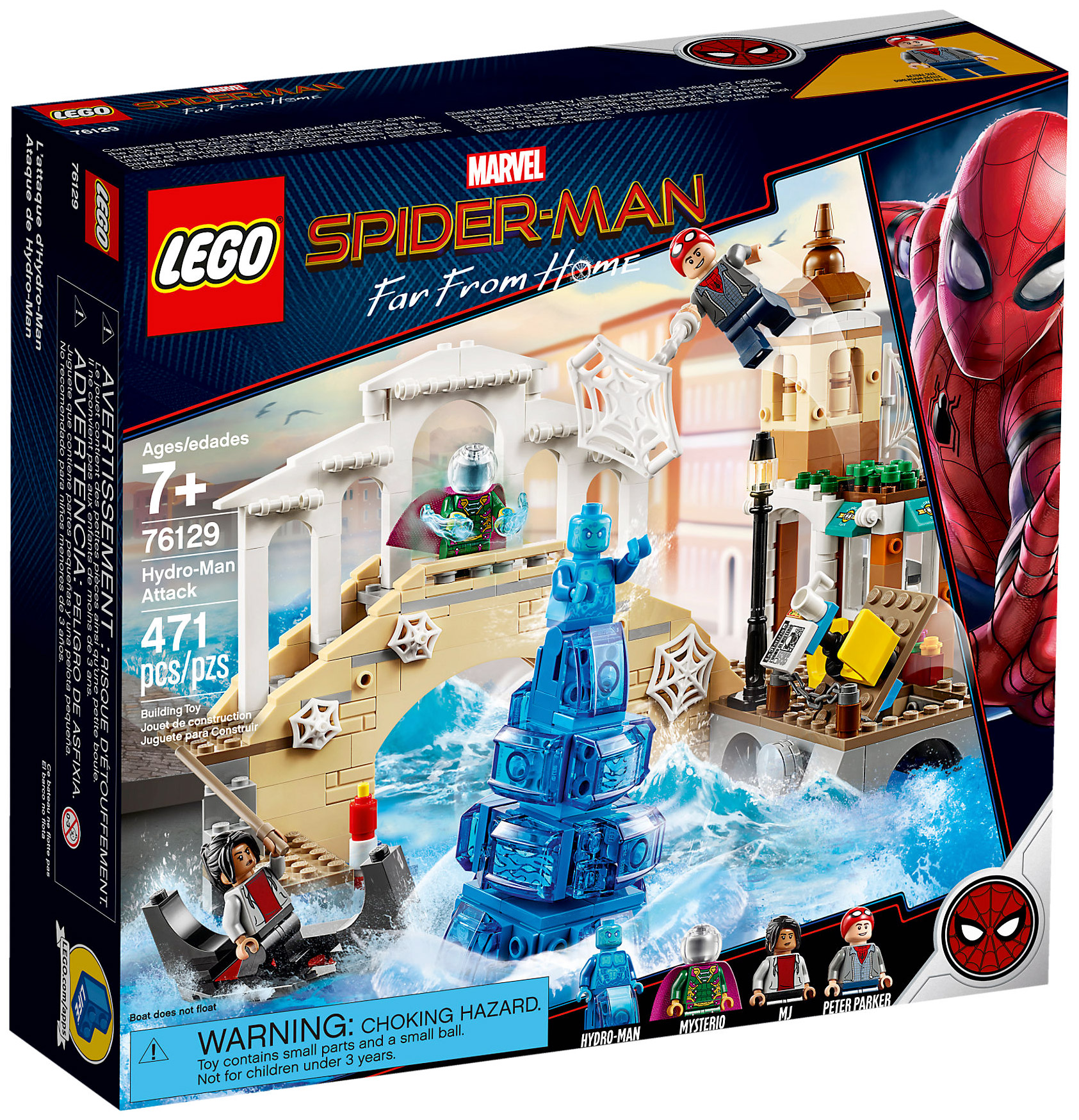 LEGO Marvel 76129 pas cher, Spider man et l’attaque d’Hydro-Man