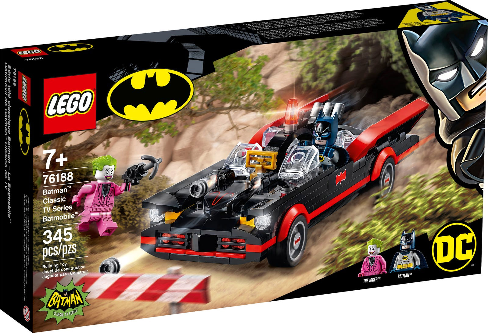 LEGO DC Comics 76188 pas cher, La Batmobile de Batman - Série TV classique