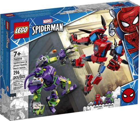 LEGO Marvel 76219 Spider-Man et le Bouffon Vert, le combat des robots