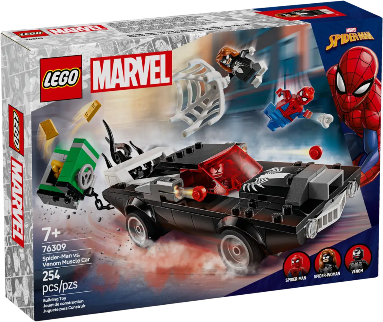 LEGO Marvel 76309 pas cher, Spider-Man contre le bolide de Venom
