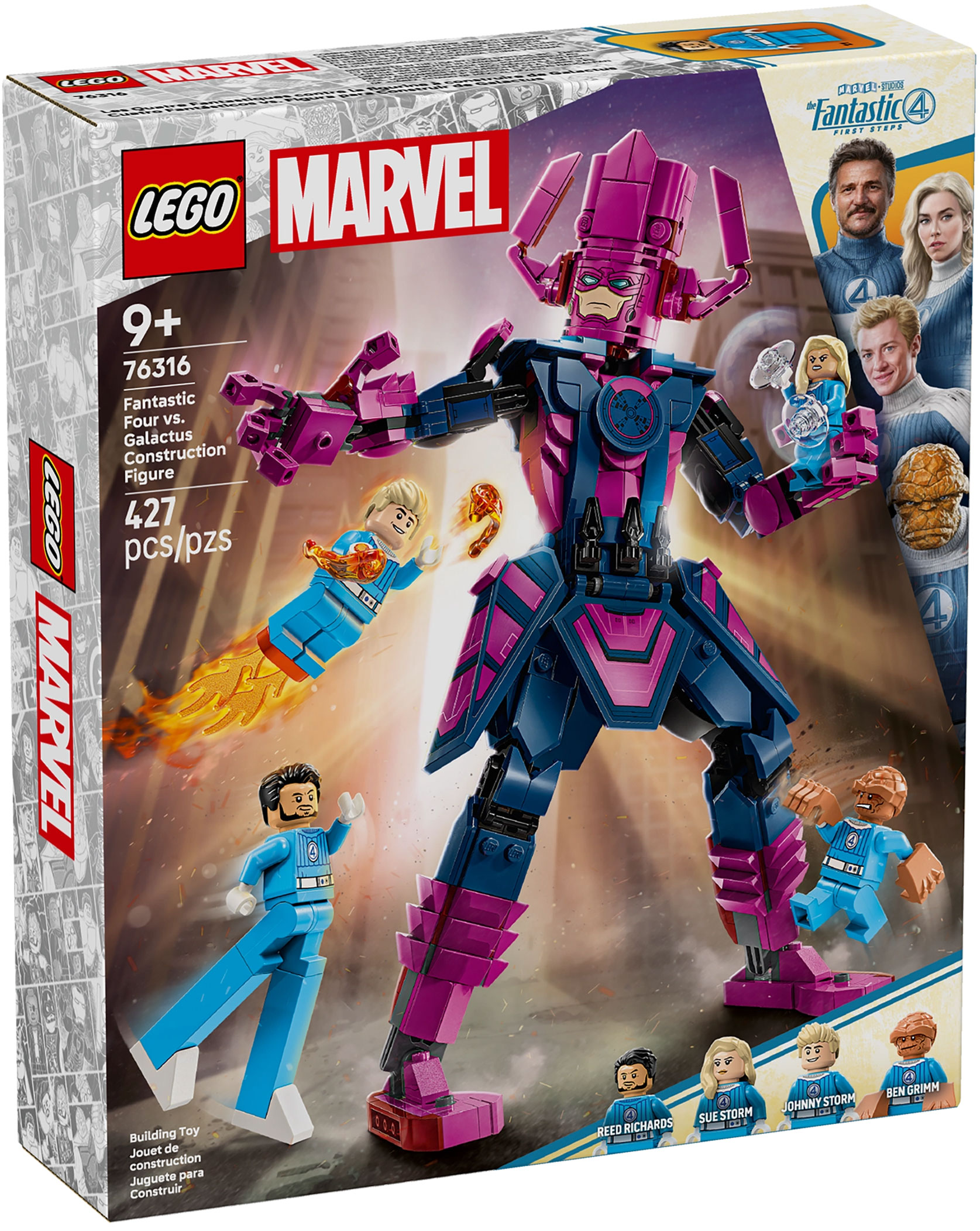 LEGO Marvel 76316 pas cher, Les Quatre Fantastiques contre la figurine de Galactus