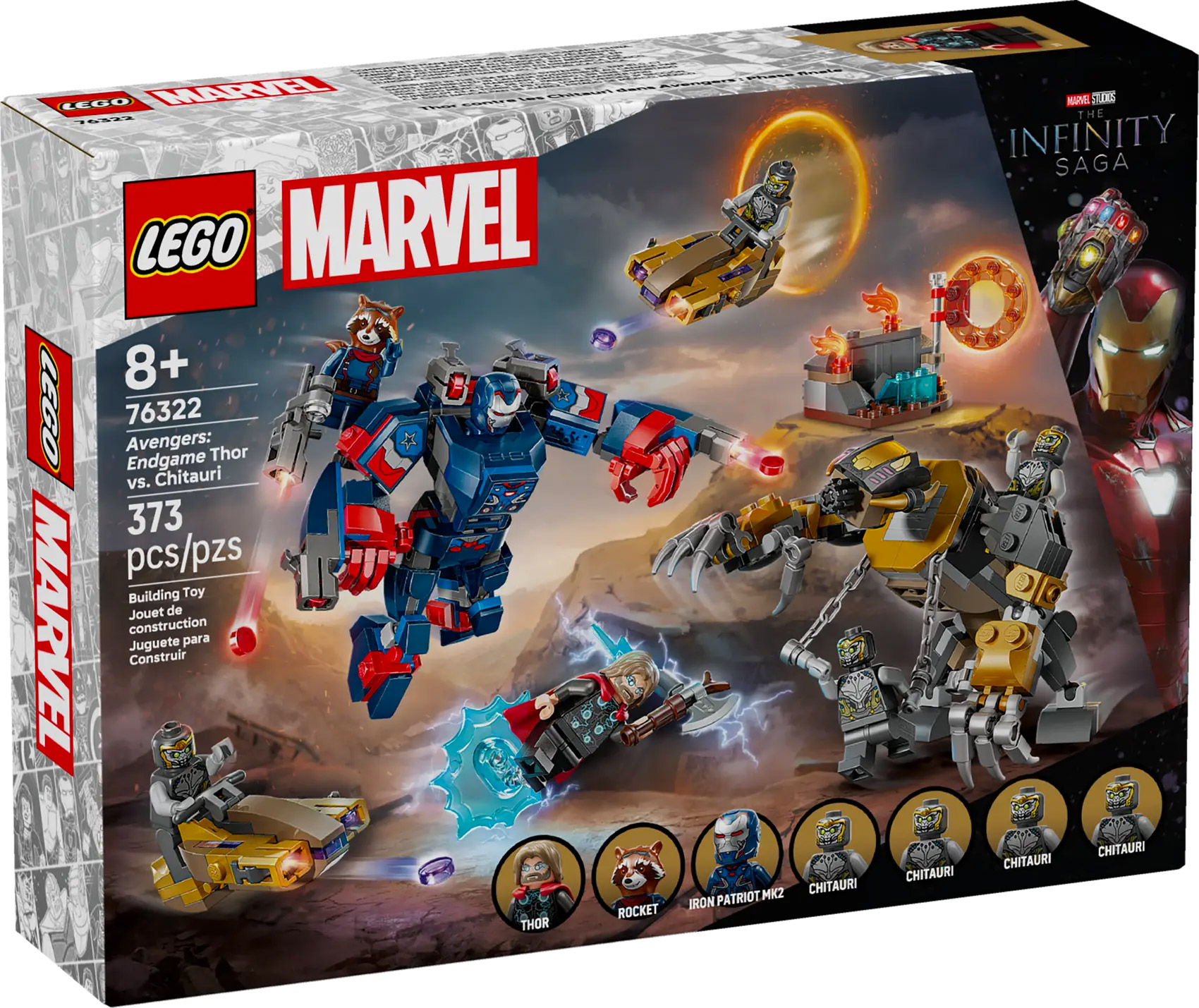 LEGO Marvel 76322 pas cher, Avengers : Endgame Thor contre Chitauri