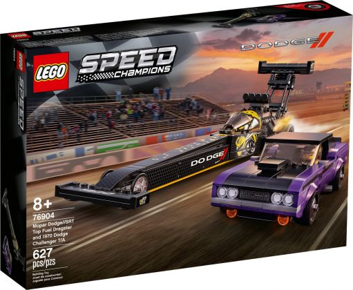 LEGO Speed Champions 76904 Mopar Dodge//SRT Top Fuel Dragster et 1970 Dodge Challenger T/A