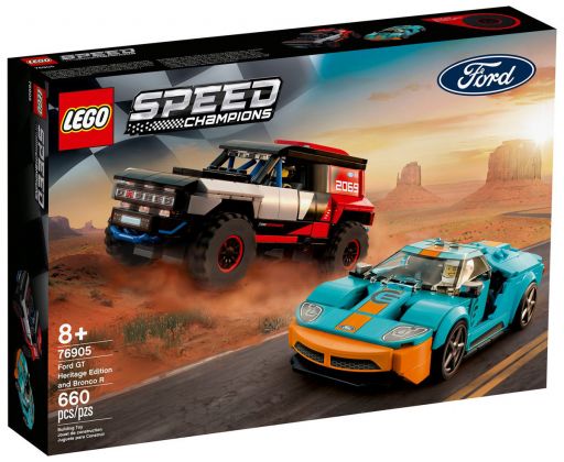LEGO Speed Champions 76905 Ford GT Heritage Edition et Bronco R