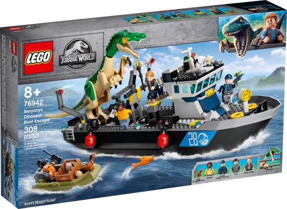 LEGO Jurassic World 76942 L’évasion en bateau du Baryonyx