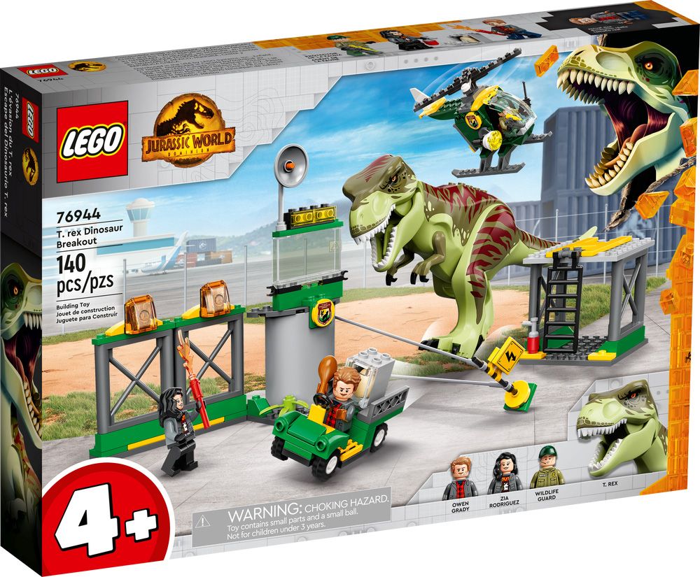 LEGO Jurassic World 76944 pas cher, L'évasion du T. rex