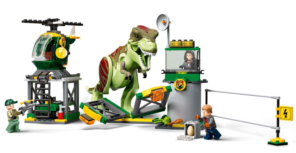 LEGO Jurassic World 76944 pas cher, L'évasion du T. rex