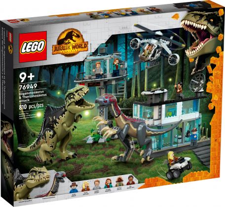 LEGO Jurassic World 76949 L’attaque du Giganotosaurus et du Therizinosaurus