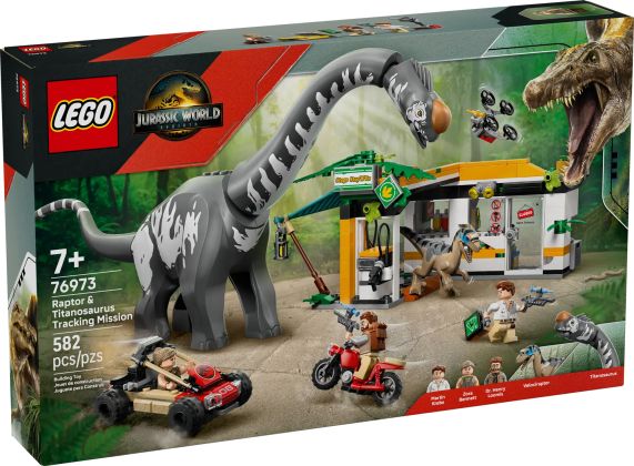 LEGO Jurassic World 76973 La poursuite du vélociraptor et du titanosaure