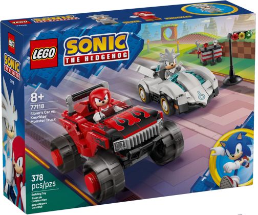 LEGO Sonic The Hedgehog 77118 La voiture de Silver contre le Monster Truck de Knuckles