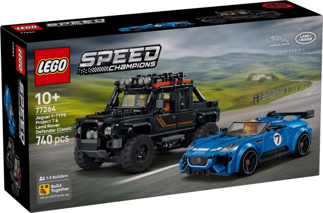 LEGO Speed Champions 77264 La Jaguar Project 7 et le Land Rover Defender